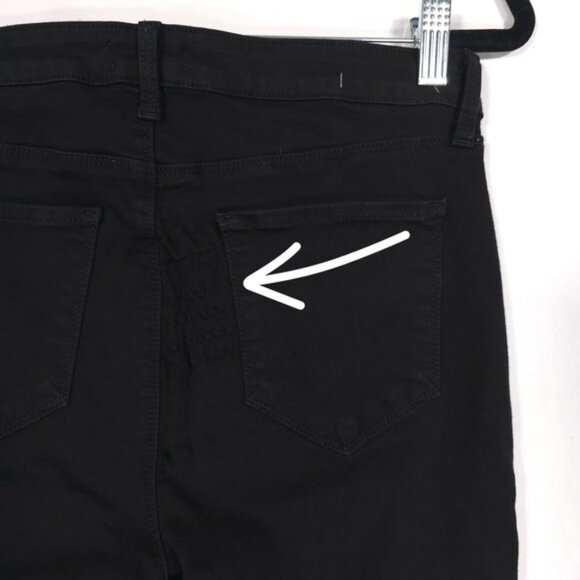 L'AGENCE Women's Pants Jeans Size 29 Satin Tuxedo Coated Black USA🇺🇸MADE - Picture 10 of 13